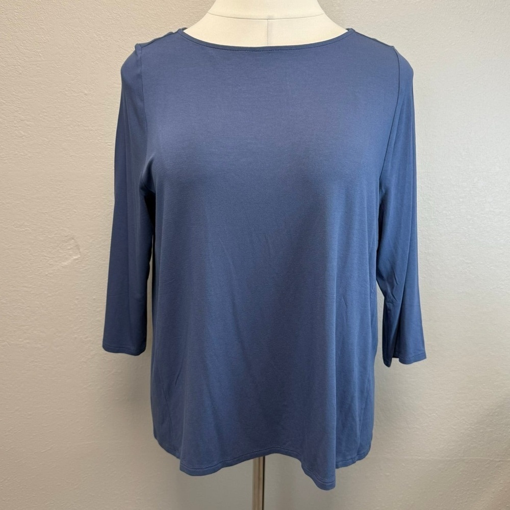 J. Jill Dusty Indigo 3/4 Sleeve Top - New - Size XL